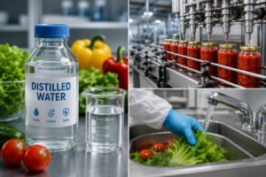How distilled water improves food quality and shelf life