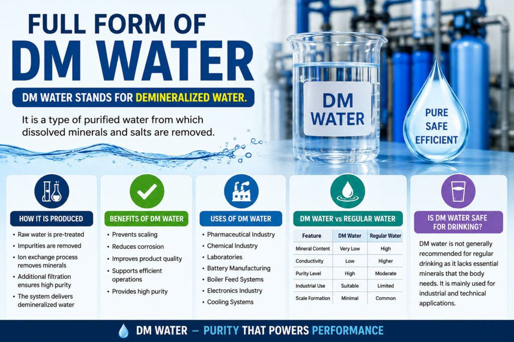 Full Form of DM Water: 7 Key Uses - DISTILLED WATER COMPANY