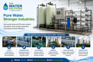 DM water system for manufacturing industries