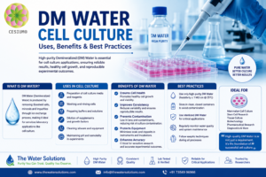 DM Water Cell Culture used for preparing culture media, cleaning laboratory equipment, and supporting biotechnology and pharmaceutical research.