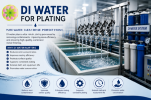 DI water for plating used for clean rinsing and consistent metal finishing